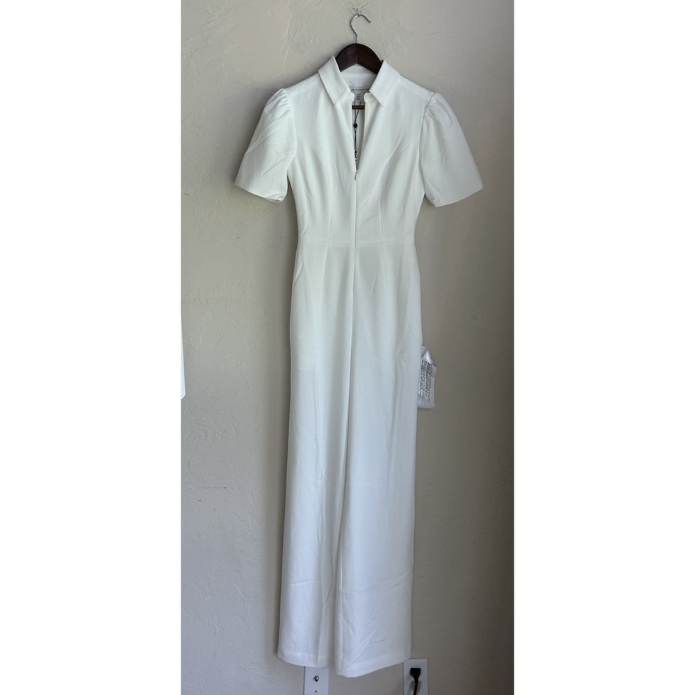 Dress The Population Gloria Wide Leg Jumpsuit XXS NWT White‎ Formal Party Luxury